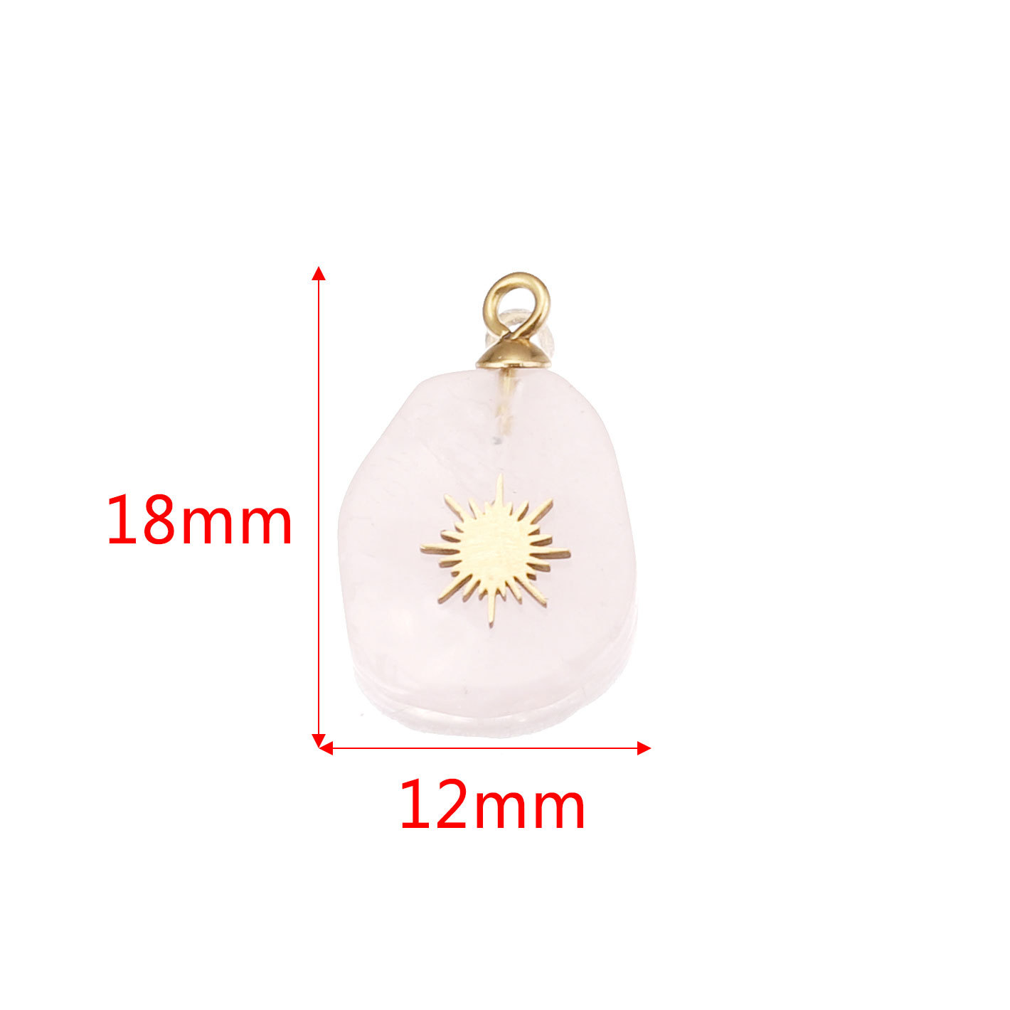 Europa y América Piedra Natural Rosa cristal turquesa Acero inoxidable titanio acero cuadrado pequeño colgante DIY joyería collar Accesorios