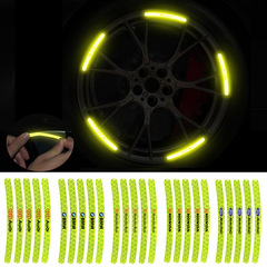 Custom illuminated hub stickers for electric motorcycles with reflective hub rings, creative warning body stickers