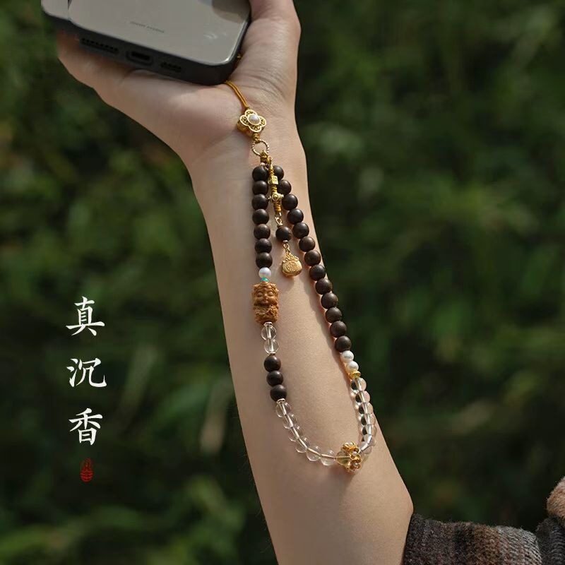New Crystal Phone Chain, Phone Accessory, High-End Wrist Style for Men, Exquisite for Women, Anti-Lost, Anti-Drop, Bag Pendant