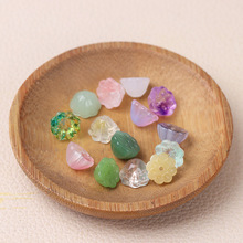 玻璃莲蓬吊坠diy手工材料仿白玉散珠古风文艺手链项链小饰品批发