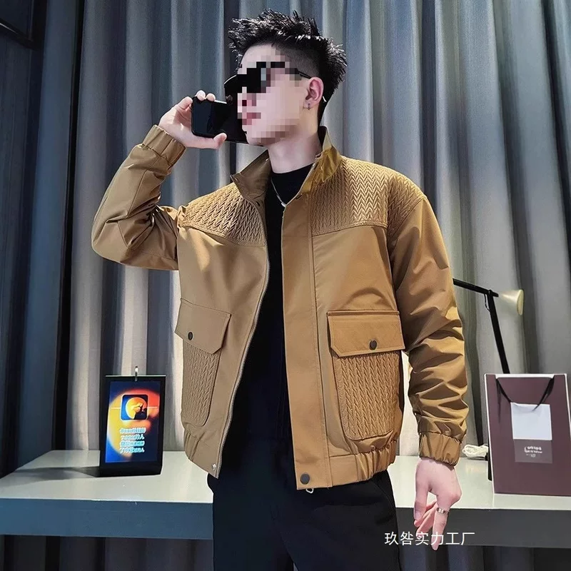 Дизайнерский демисезонный мужской осенний пиджак, тренд сезона, slim fit, оптовый