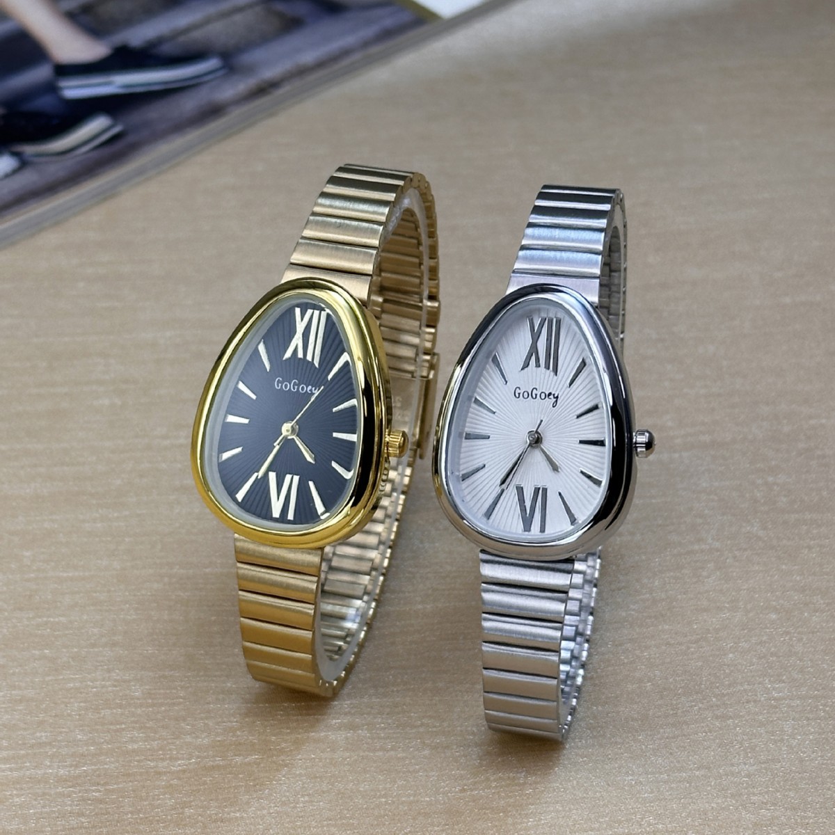 Women's Watch Light Luxury Snake-shaped Bamboo Strip Quartz Watch Fashionable Light Luxury Foreign Trade Cross-border Fashion Women's Wristwatch