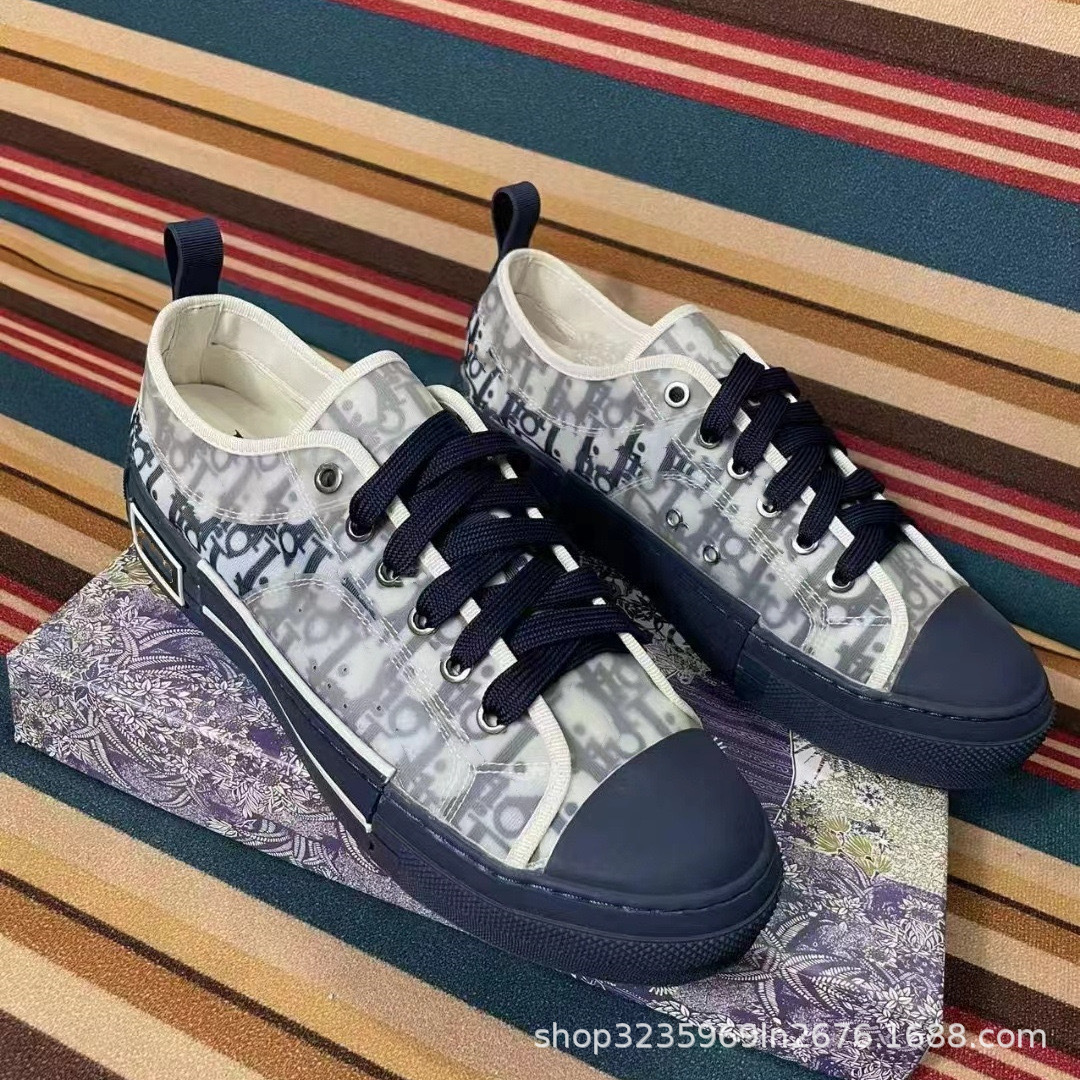 Estación europea D casa zapatos de alta calidad para hombre 2024 zapatos de lona transpirables zapatos blancos zapatos deportivos con letras estampadas planas para mujer