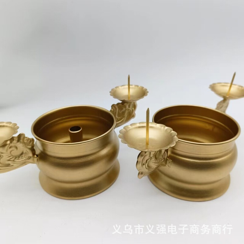 Flat bottom alloy dual-purpose iron incense burner factory direct imitation copper gold-plated triangle incense burner home Buddha candle holder incense burner Flat bottom alloy dual-purpose iron incense burner factory direct imitation copper gold-plated triangle incense burner home Buddha candle holder incense burner