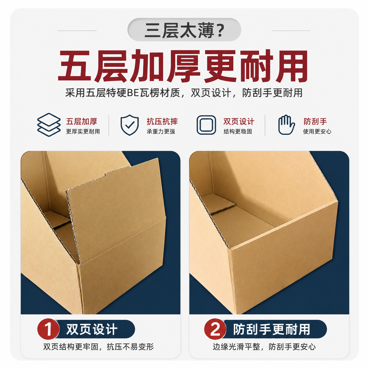 五层电商仓库货架纸箱斜口分类展示纸盒超市收纳整理库位盒纸箱子