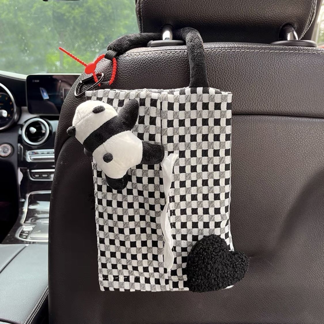 Car Tissue Bag Hanging Pouch, Cute Car Tissue Box, In-Car Seat Tissue Bag, Hanging Tissue Box
