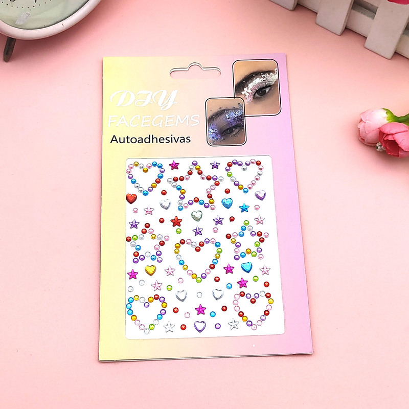 Stage makeup diamond eye makeup sequins glitter diamond sticker face tears diamond children's face eye makeup makeup makeup jewelry nail water sticker Stage makeup diamond eye makeup sequins glitter diamond sticker face tears diamond children's face eye makeup makeup makeup jewelry nail water sticker