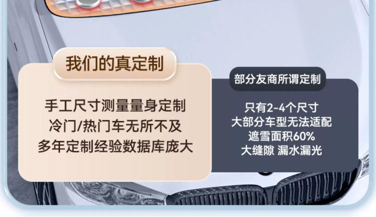 Car snow cover, snow protection, front windshield thickened cotton magnetic cover, car window anti-frost and anti-freeze cloth, winter car cover