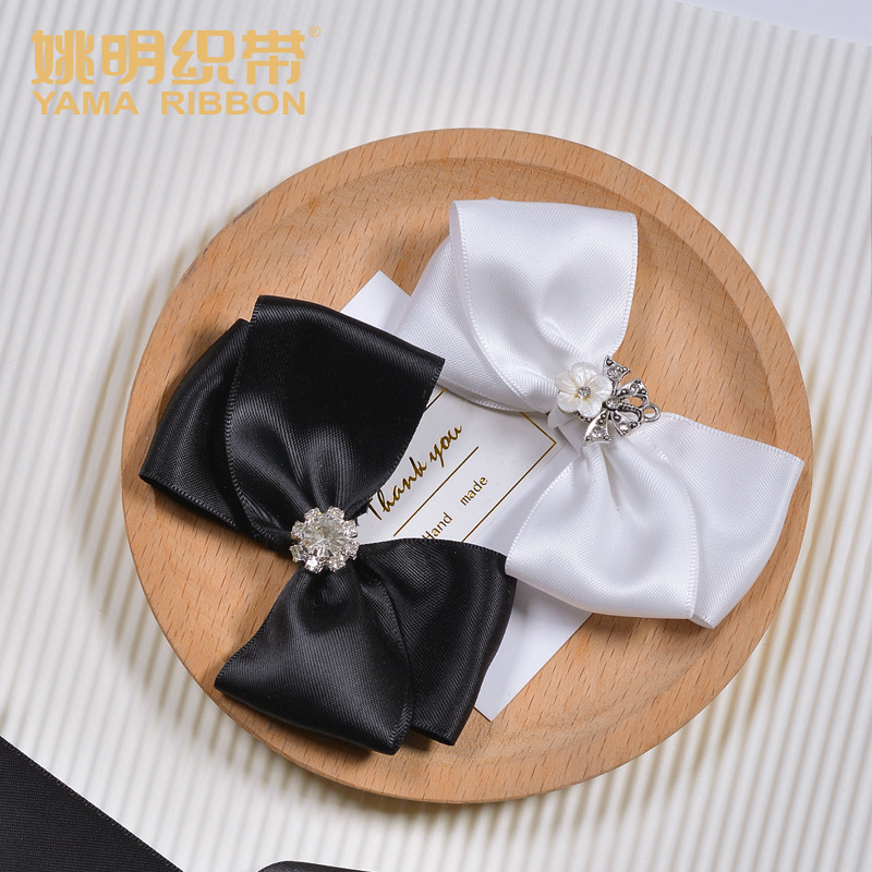 Yao Ming Ropa Accesorios cinta de doble cara poliéster satén 3,8 cm cinta embalaje para hornear DIY accesorios para el cabello cinta al por mayor