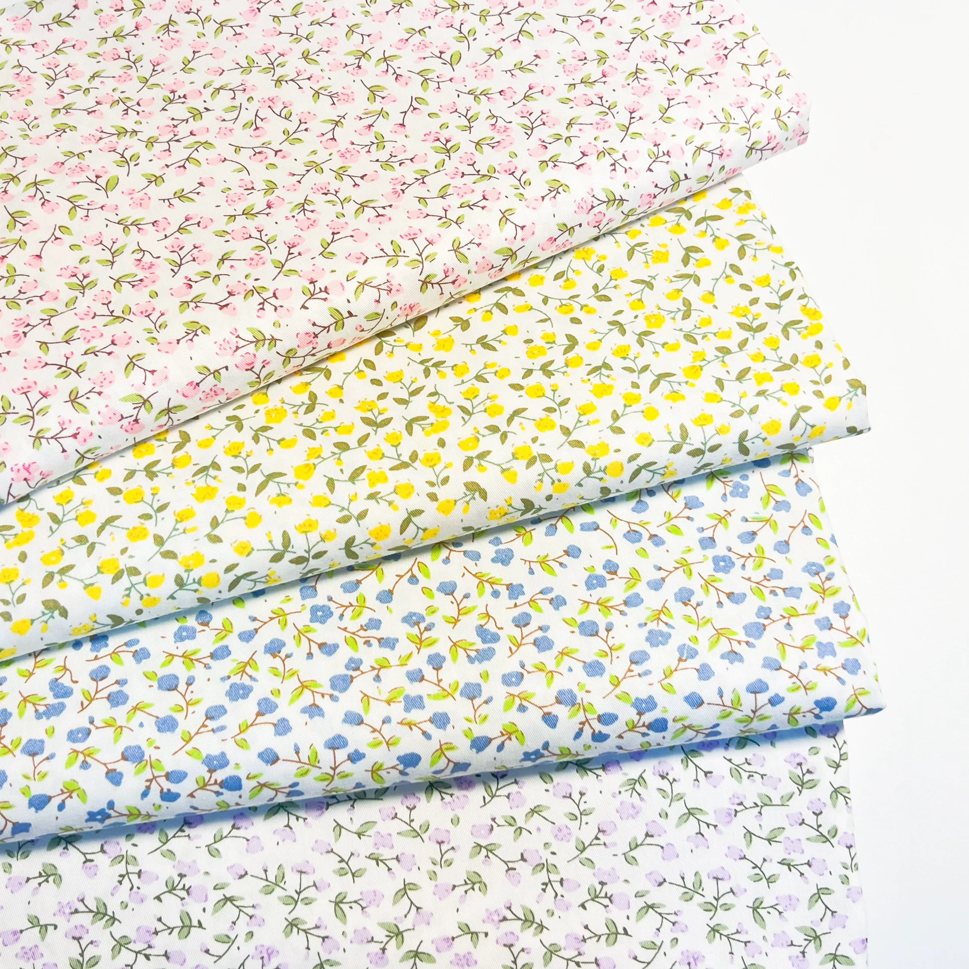 1,6 метра в ширину пасторальные маленькие цветочные печатные Саржевые хлопчатобумажные ткани постельные принадлежности ручной работы ткань DIY оптом