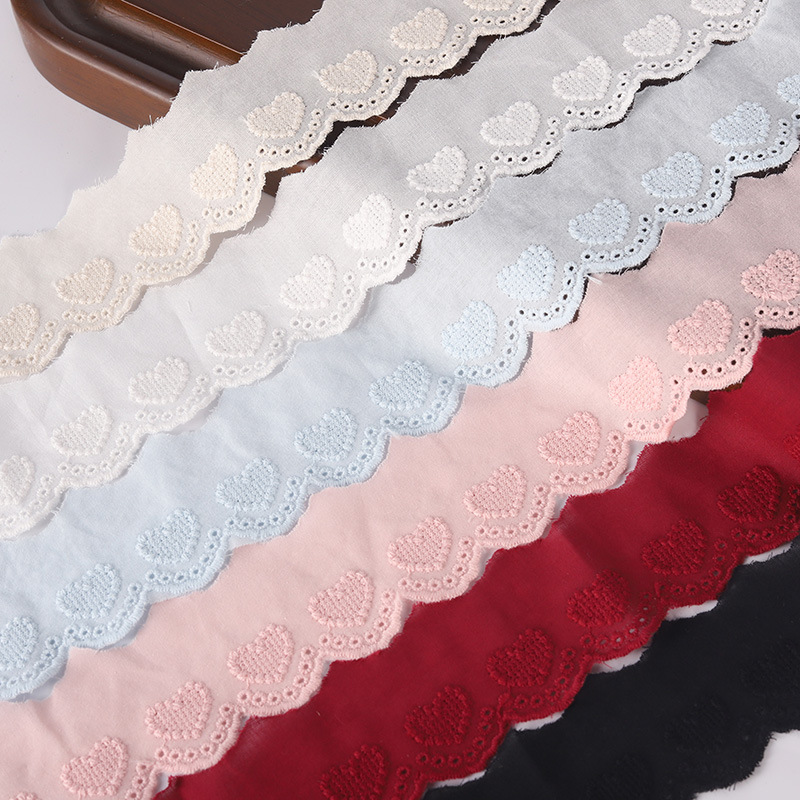 cotton hollow love lace diy lace lace embroidery lace accessories cotton embroidery clothing lace width 4cm cotton hollow love lace diy lace lace embroidery lace accessories cotton embroidery clothing lace width 4cm