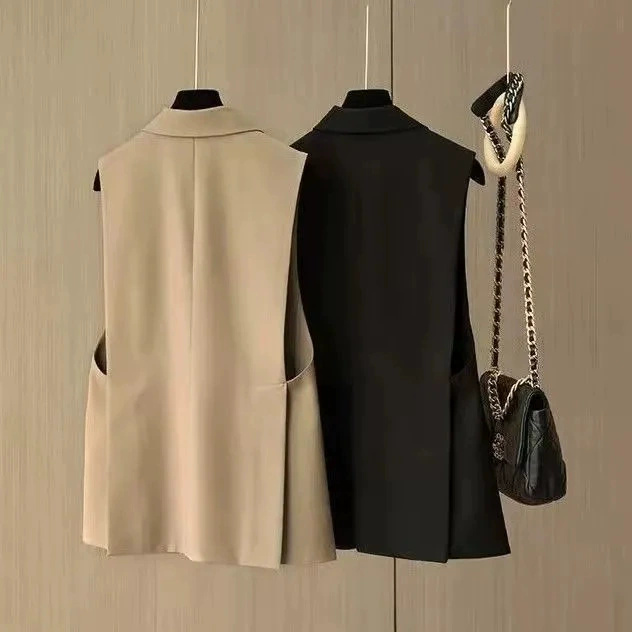 Fashionable trend suit, vest, 2023 collection, Korean style