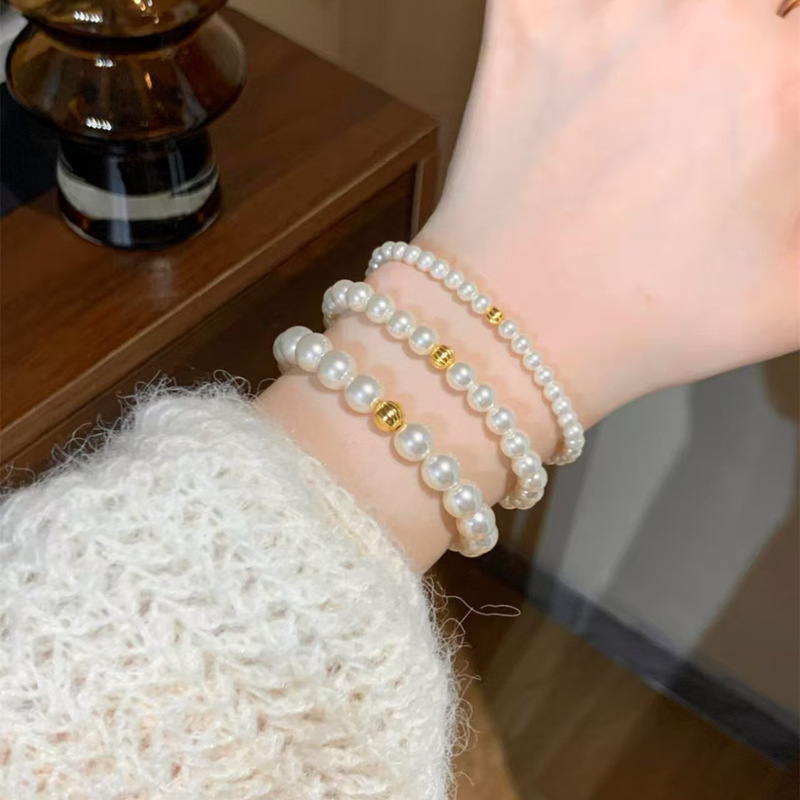 Pearl Bracelet Female Shijia Pearl Australian White Pearl Elegant Atmospheric Design Unique All-match Celebrity Style Bracelet
