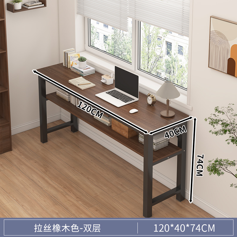 Mesa larga simple y estrecha para el hogar, escritorio de dormitorio, escritorio de estudio, escritorio de escritorio de escritorio simple