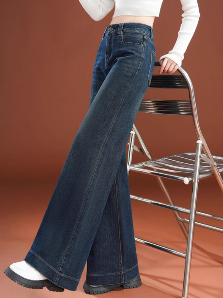 Loose Fashion Jeans Straight Wide-Leg Pants Women's Trousers Spring and Autumn New Trendy Popular Hot-Selling Long Pants