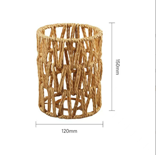 Lámpara de techo tejida a mano de ratán de cuerda de cáñamo de imitación estadounidense B & B Restaurante chino Hotel Inn Bar