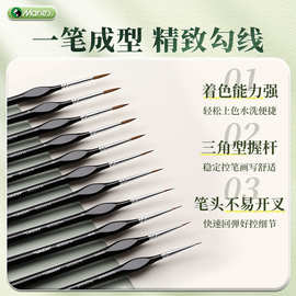 马利牌极细勾线笔丙烯水彩水粉尼龙勾线画笔毛笔工笔描边笔国画
