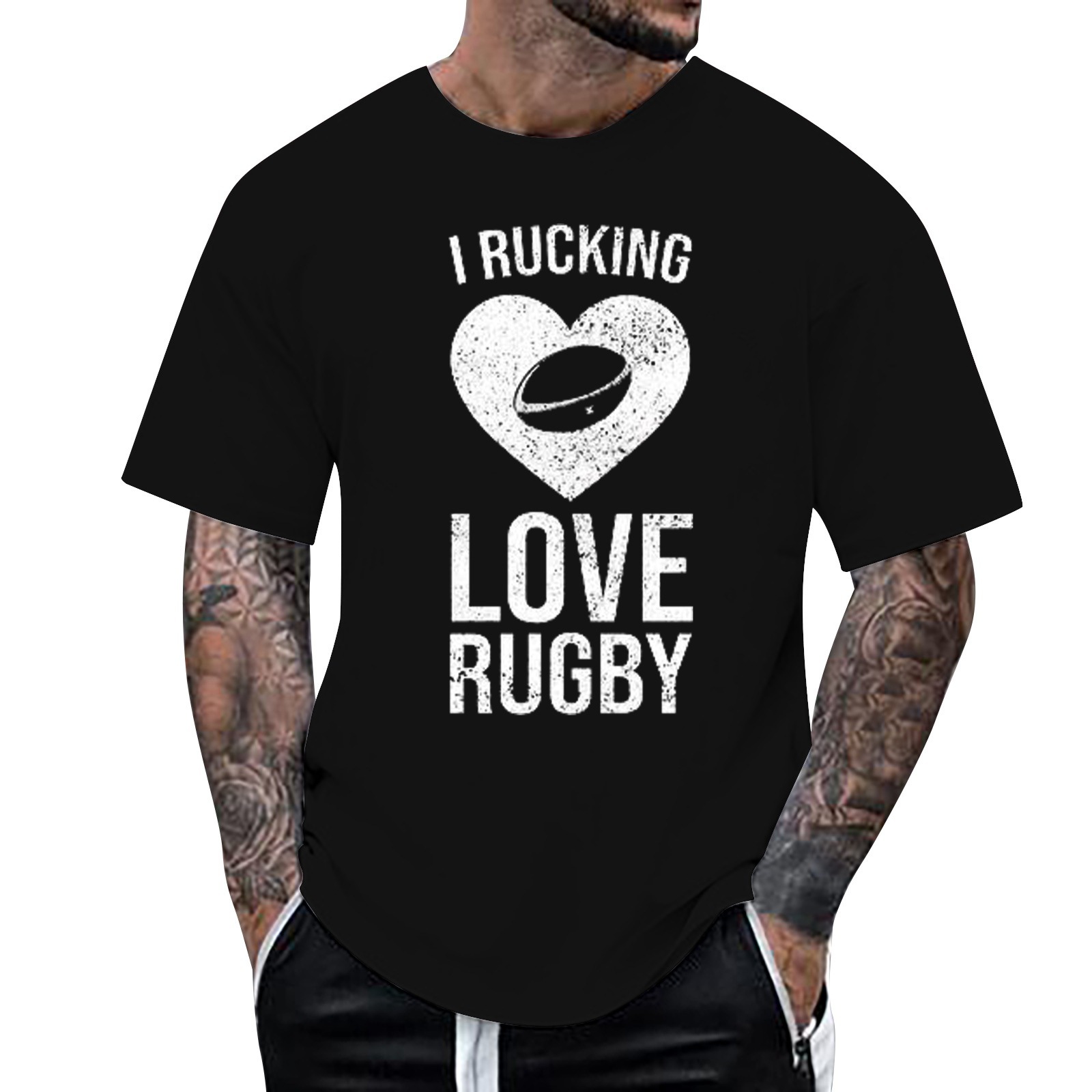 Koszulka męska do rugby z 2023 r., luźny sweter z krótkim rękawem_voghion.com