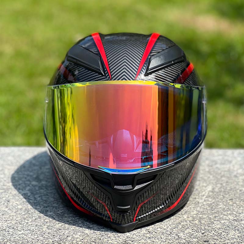 Motorcycle Helmet Personalized Snow House Style with Extended Spoiler
