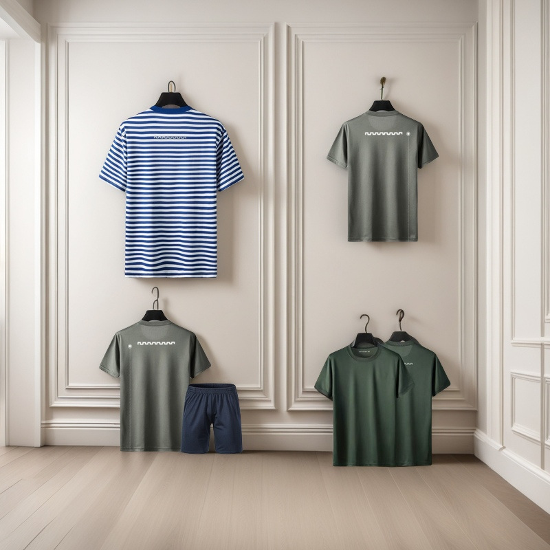 New Reflective Quick-drying Short-sleeved T-shirt Quick-drying Breathable Summer Thin genuine goods Round Neck Shirt Outdoor Sports Short-sleeved T-shirt