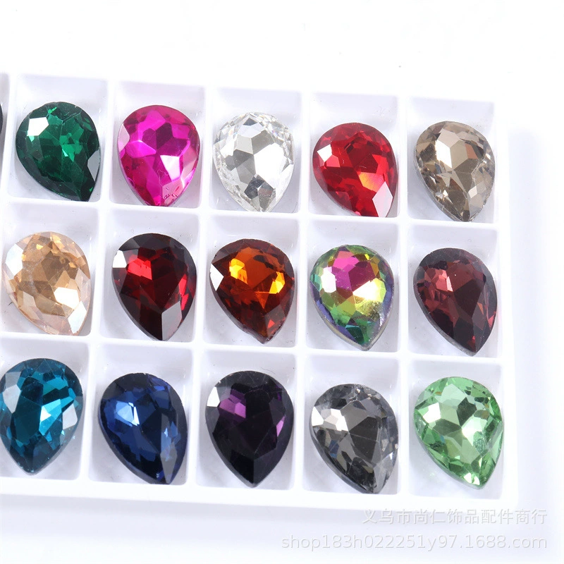 Каплевидная форма стеклянного бриллианта со стразами, бриллиант специальной формы, дизайн ногтей, бриллиантовая заколка для волос, аксессуары, ювелирные аксессуары, украшения своими руками, прямые продажи с фабрики