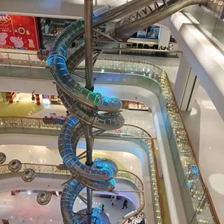 厂家直销 大型不锈钢滑梯非标游乐设备地产景区公园大型滑梯
