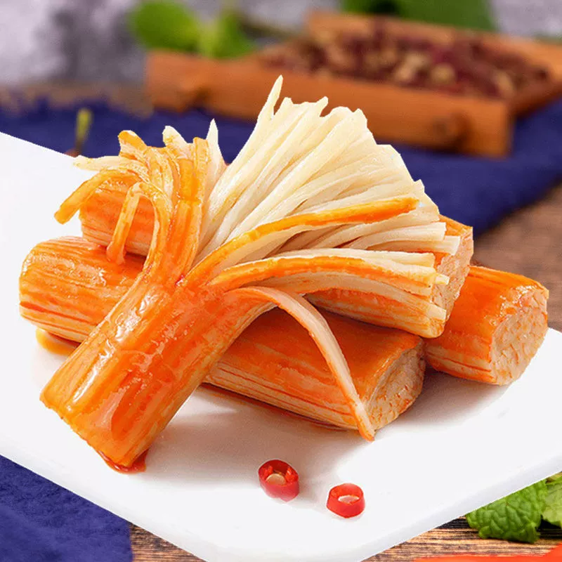 Крабовые палочки со вкусом ручного надрыва, оптовая маленькая упаковка, сетка, красный взрывные продукты, крабовый прут, крупный пакет пряных морепродуктов, готовые закуски