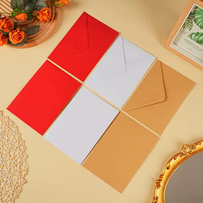 现货贺卡请柬信封牛皮纸红色白色大件大尺寸信封跨境精选货源批发