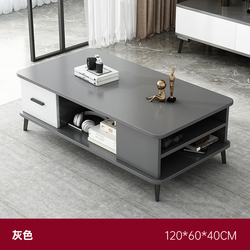 Mesa de té sala de estar doméstica pequeña casa 2025 nueva mesa moderna simple creativa tabla de té rectangular de color de pizarra