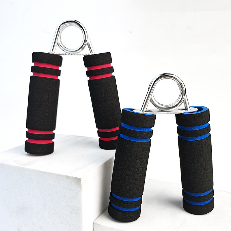 A型握力器2色泡綿ハンドル家庭用フィットネス指トレーニングスプリング鋼スポンジ握力器卸売り|undefined