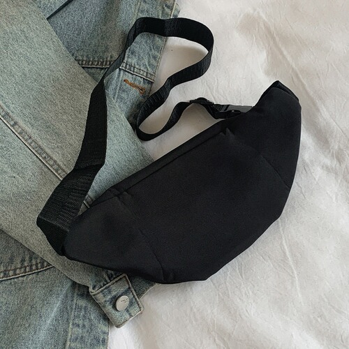 Fashion cross-border men's and women's waist bag, shoulder bag, chest bag, waterproof outdoor travel bag, solid color coin mobile phone bag