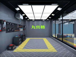 Sala de lavado de coches Estación de luz tienda de belleza led luz de techo de cristal chapado en película taller sin polvo tienda de 4S luz de la parrilla