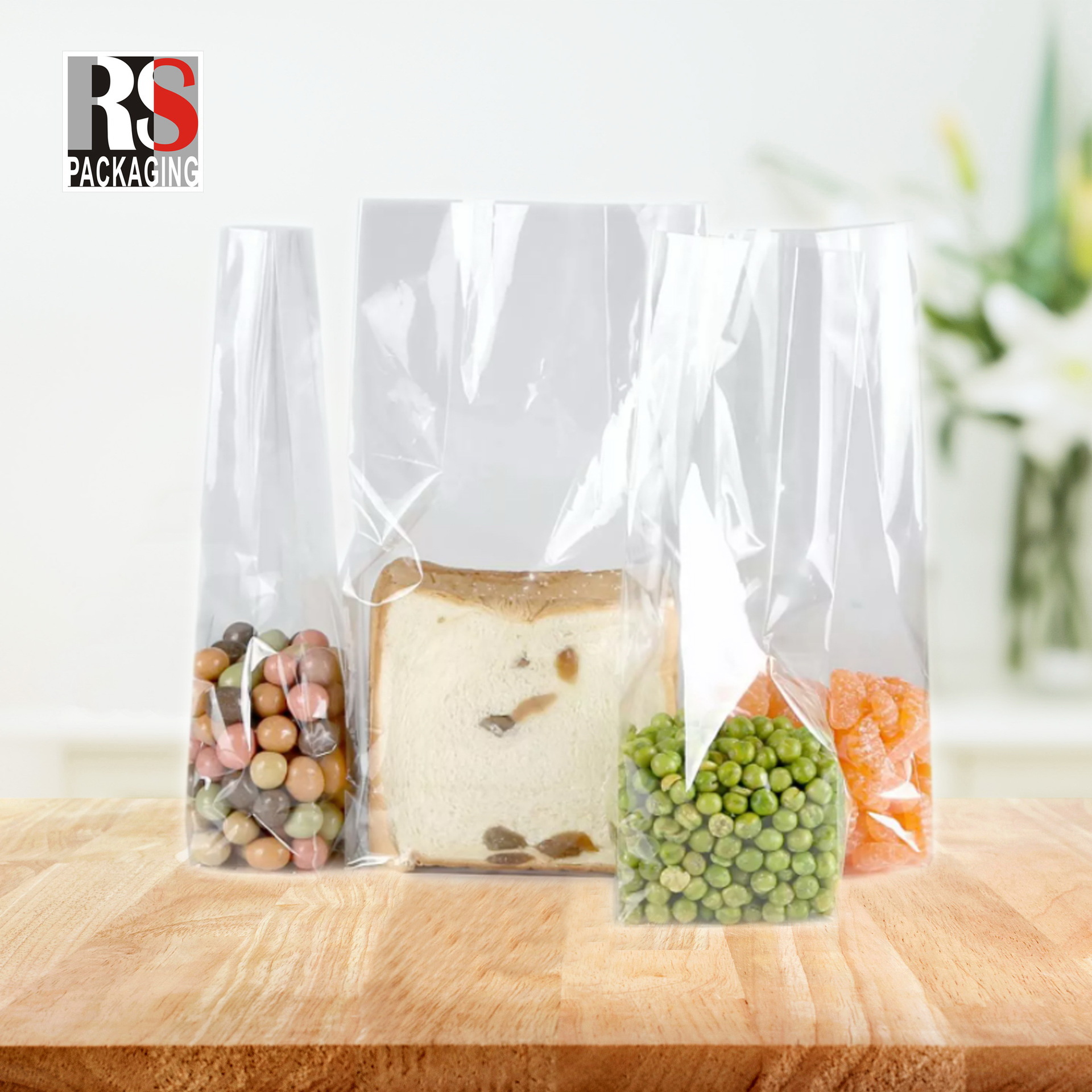 ins风OPP侧风琴方底袋糖果面包巧克力塑料食品包装袋现货批发