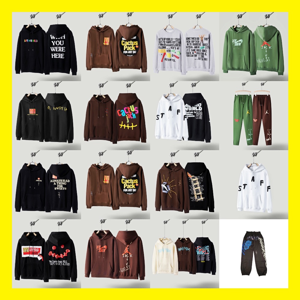 Marca de moda de rap hip-hop europea y americana TRAVIS marca compartida M Kee sudadera con capucha suéter chaqueta de pareja pantalones T SCOTT
