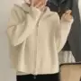 秋冬翻领宽松外穿开衫