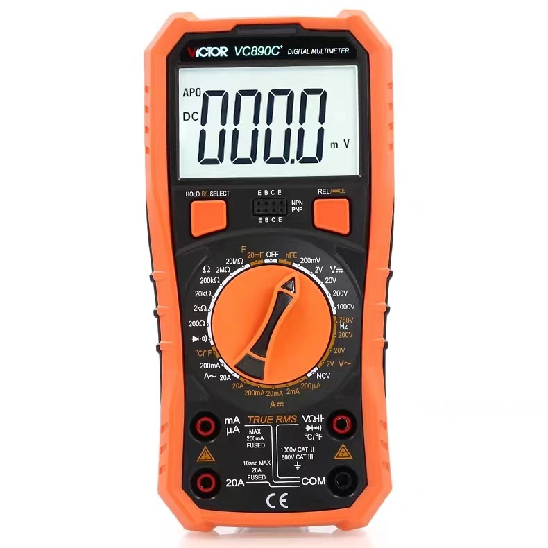 电工专业用防烧多功能表VC890D/890C+/890E高精度数显数字万用表