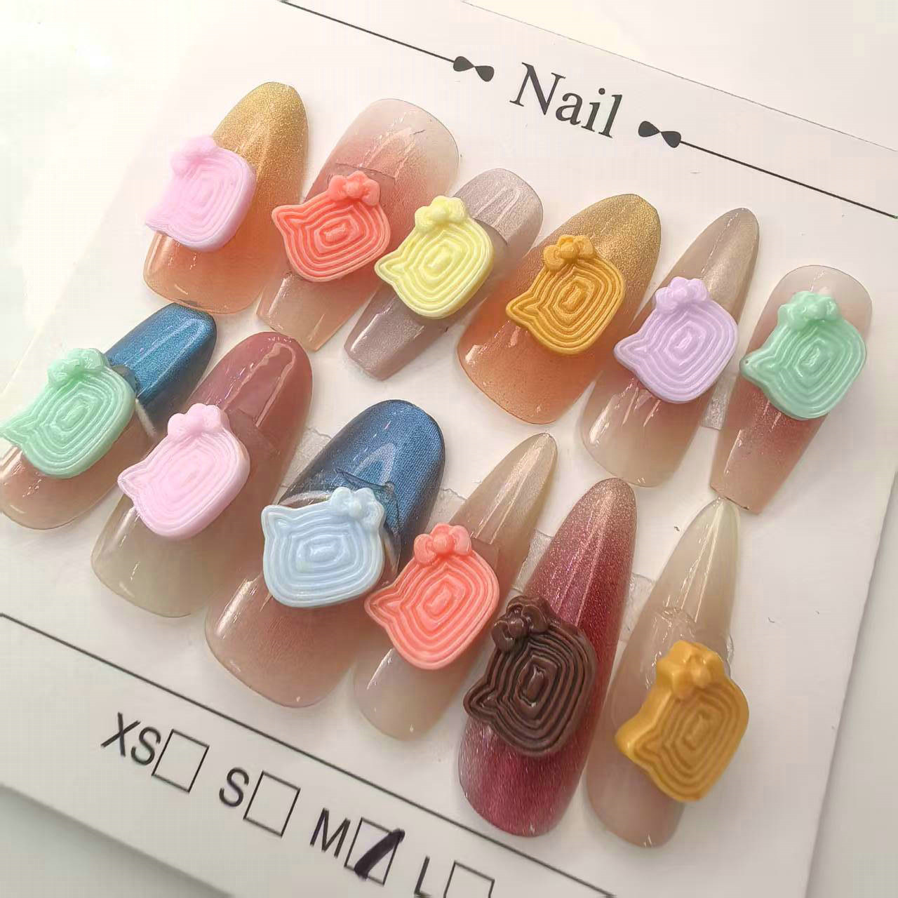 仿真食玩迷你饼干三丽鸥系列kt猫微缩卡通美甲穿戴甲盲盒填充饰