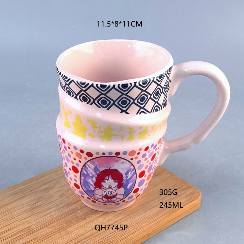 Alicia en el País de las Maravillas tazas de agua creativas tazas de cápsula personalidad de dibujos animados tazas de cerámica de tres capas tazas de café tazas