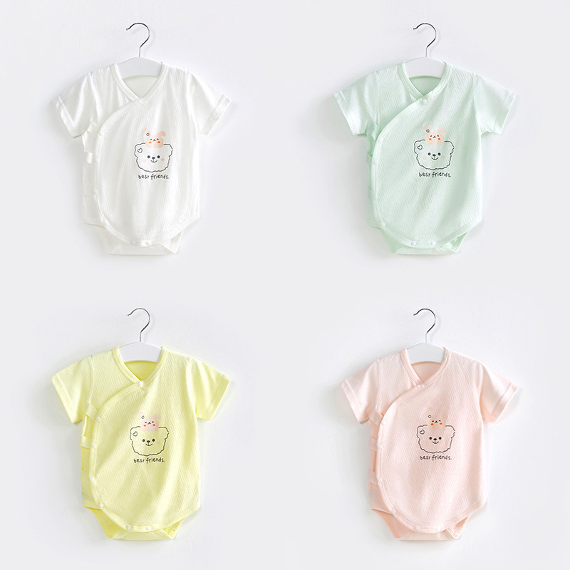 Bebé mono verano hombres y mujeres triángulo mameluco recién nacido Ropa niños de manga corta funda delgada Bebé Ropa de verano