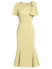 Wrapped buttocks formal dress bow high waisted fishtail dress
