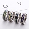 New stainless steel jewelry LOVE ECG Dragon Scale Textat Temperature Change Titanium Steel Ring