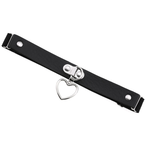 Hollow heart love pendant garter trend bar fashion sexy high elastic PU leather thigh ring garter belt