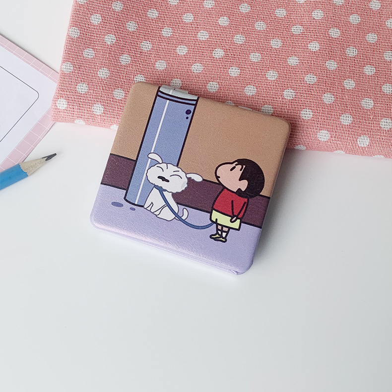 Crayón pequeño nuevo espejo de fábrica directamente para portátil plegable espejo de maquillaje estudiantes de mano comedor lindos bolsos nuevos