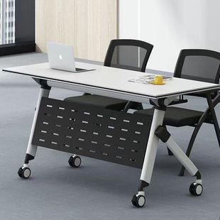 Zhige folding conference table movable training table and chair combination desk long table educational institution double splicing