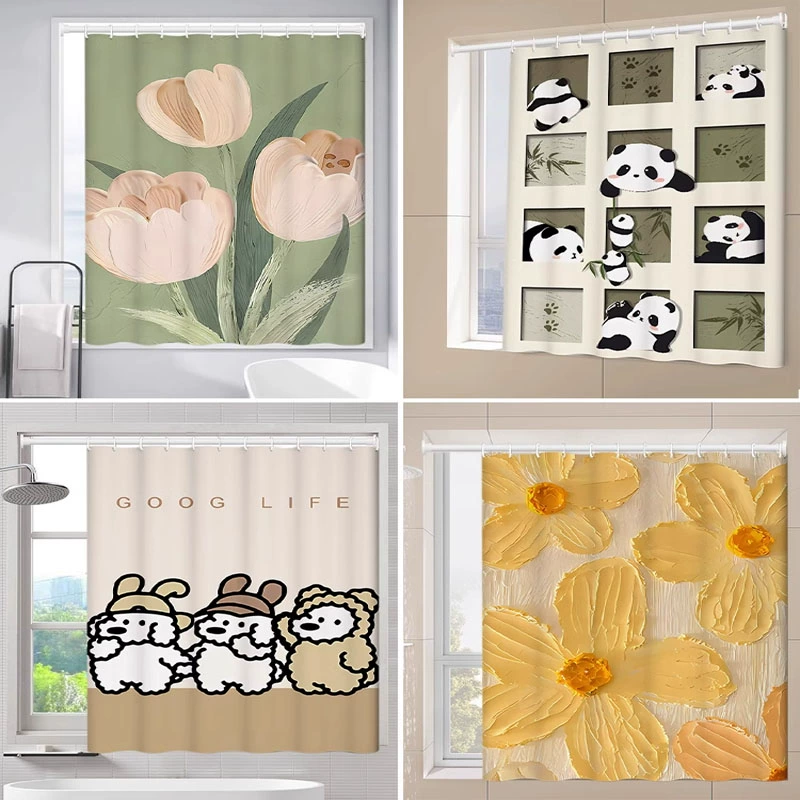 Занавеска для унитаза в ванной комнате без перфорации, водонепроницаемая, противосветовая, затемняющая занавеска для унитаза с маленьким окном