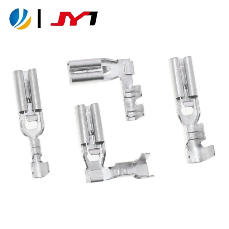 聚盈厂家直销铜镀锡2.8锁扣插簧直模横模直形旗型110带锁端子