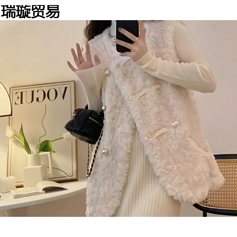 Зимний жилет в Chanel стиле, приталенный, корейский стиль, для подростков; белый и бежевый, размеры S-2XL