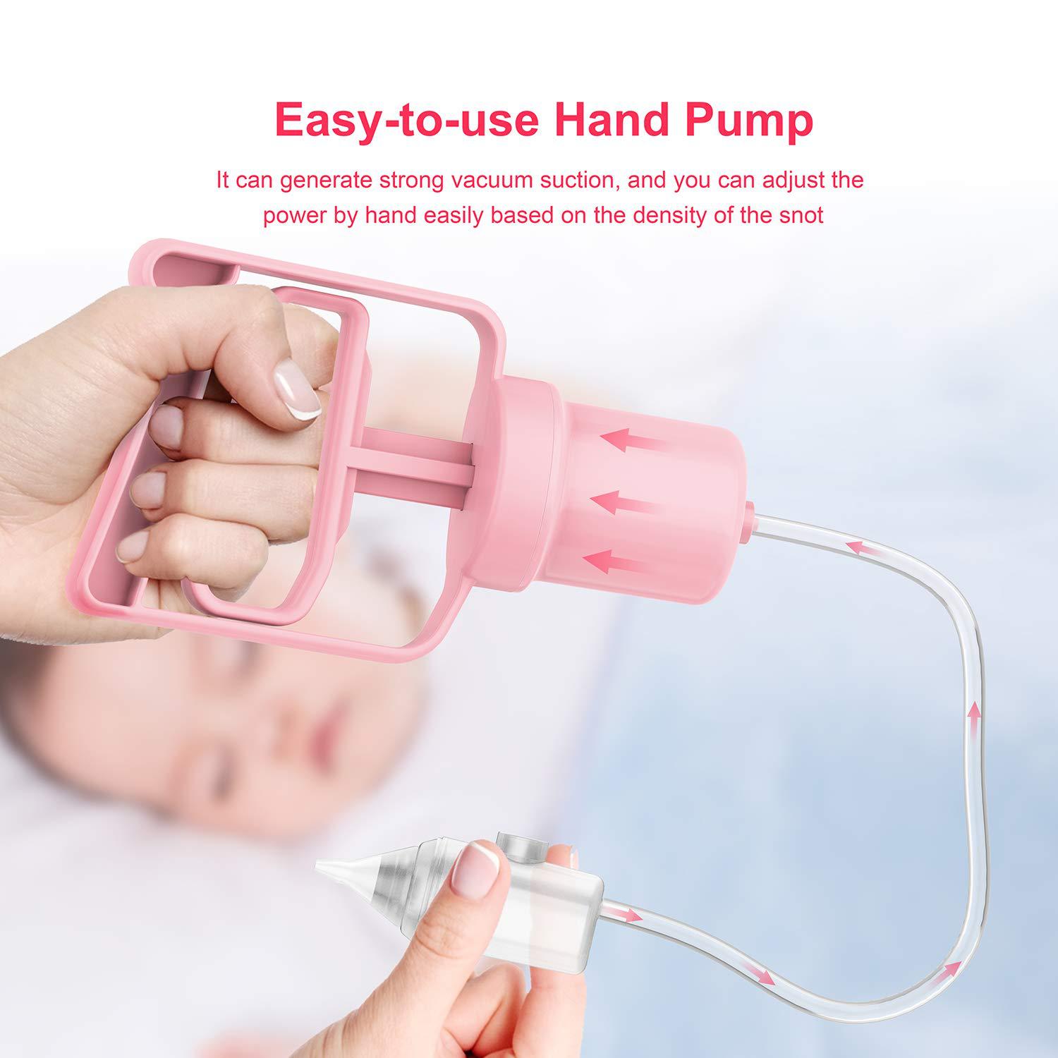 오래된 비강 흡인기 핑크