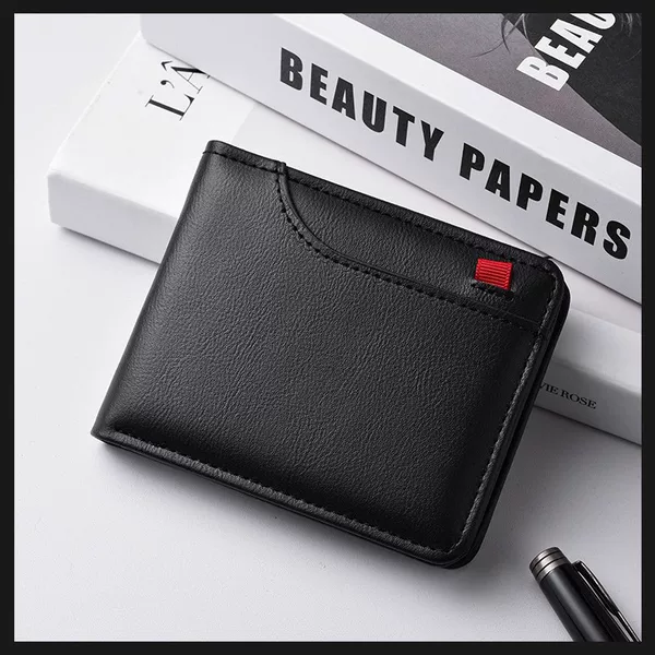 Wallet men's high-end small wallet men's short youth personality horizontal wallet student cross-border card bag wholesale
