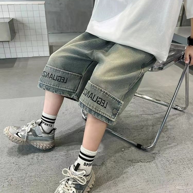 男童短裤夏季薄款2026新款中大童中裤儿童夏装裤子牛仔五分裤洋气